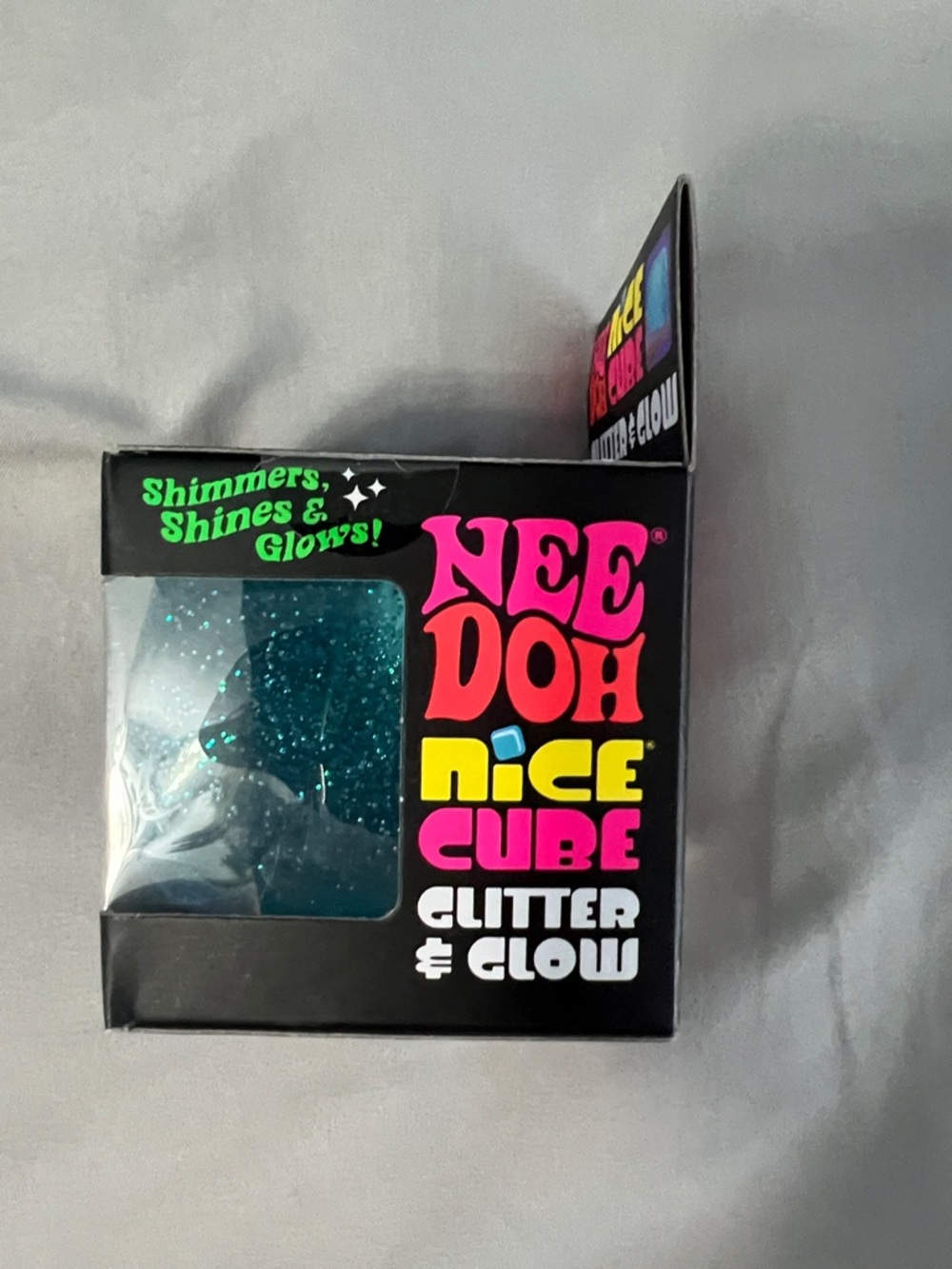 Blue NeeDoh Nice Cube Glitter & Glow - Picture 3 of 6